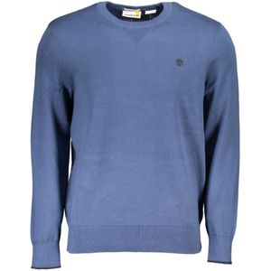Timberland - Gebreide Trui - Blauw - 100% Katoen - Ronde Hals