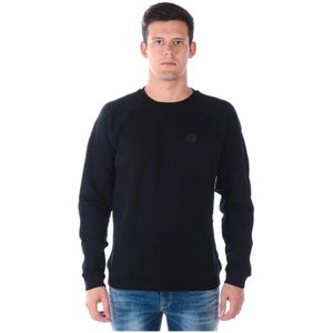 Versace, Heren, Sweatshirts & Hoodies, Zwart, Maat: XL Katoen,
