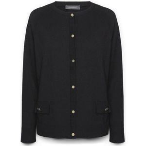 Elena Mirò, Dames, Truien, Zwart, Maat: S Viscose,