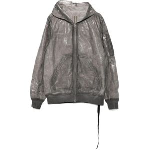 Rick Owens, Heren, Jassen, Grijs, Maat: L Nylon,
