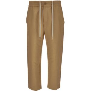 Versace Jeans Couture, Heren, Broeken, Bruin, Maat: M