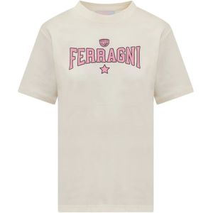 Chiara Ferragni Collection, Dames, Tops, Beige, Maat: XS