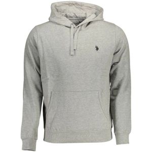 U.s. Polo Assn., Heren, Sweatshirts & Hoodies, Grijs, Maat: L Katoen,