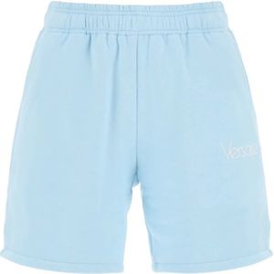 Versace, Dames, Korte broeken, Blauw, Maat: S Katoen,