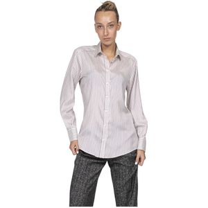 Dolce & Gabbana, Dames, Blouses & Shirts, Beige, Maat: XS Zijde,