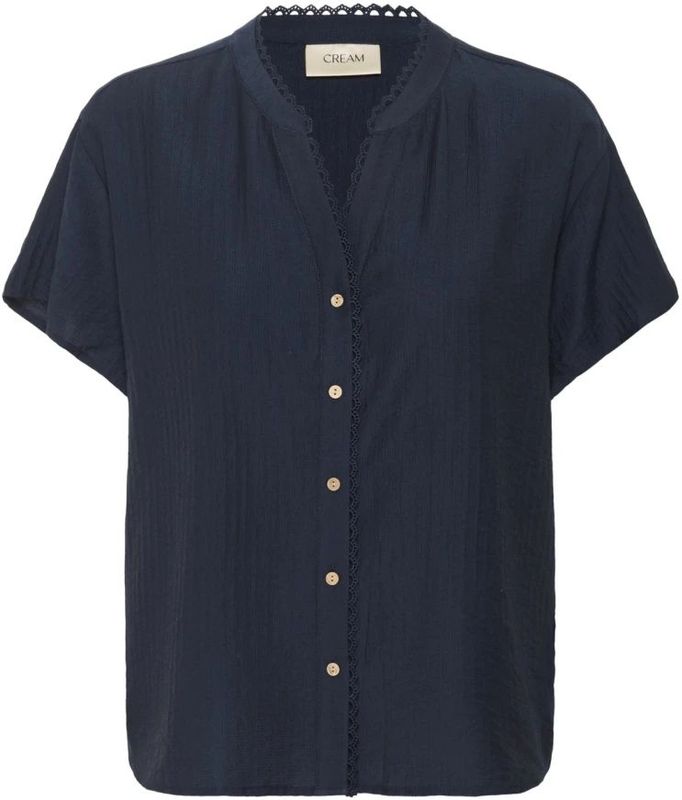 Cream Blouse 'Lori'  navy