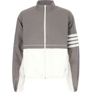 Thom Browne, Heren, Jassen, Grijs, Maat: L Poliester,