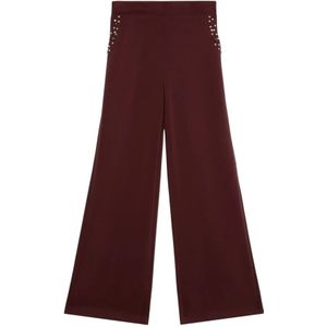 Oltre, Dames, Broeken, Rood, Maat: XS Viscose,