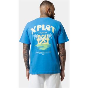 Xplct Studios, Heren, Tops, Blauw, Maat: L Katoen,
