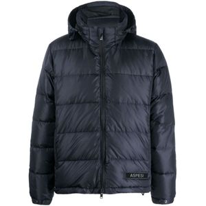 Aspesi, Heren, Jassen, Blauw, Maat: XS Nylon,