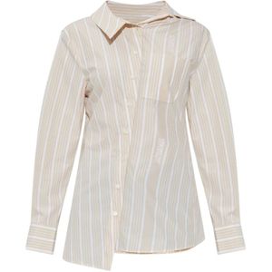 Jacquemus, Dames, Blouses & Shirts, Beige, Maat: 2XS Katoen,