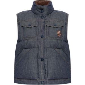 Moncler, Dames, Jassen, Blauw, Maat: XS Katoen,
