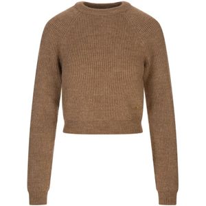 Moschino, Dames, Truien, Bruin, Maat: 2XS Wol,