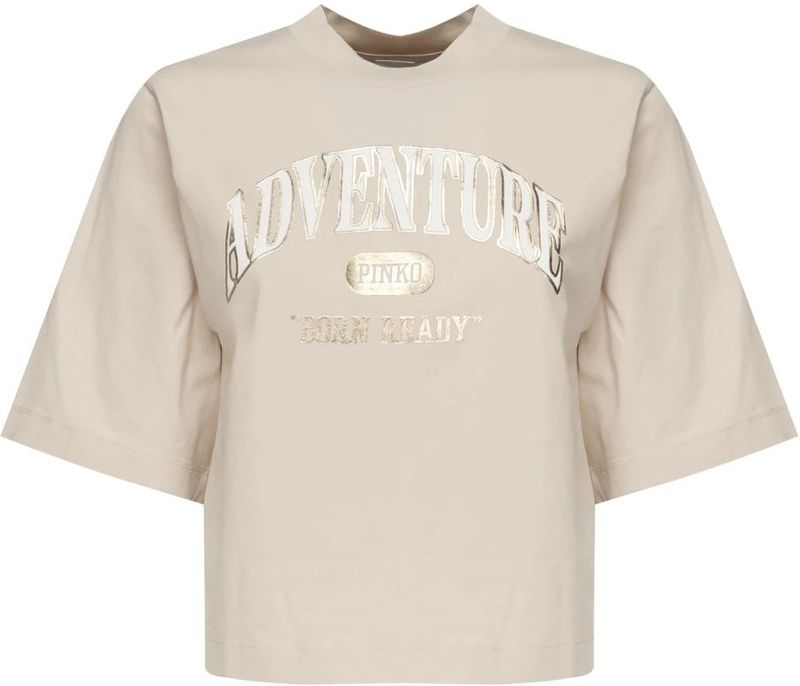 Pinko, Dames, Tops, Beige, Maat: L Katoen,