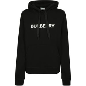 Burberry, Dames, Sweatshirts & Hoodies, Zwart, Maat: S Katoen,