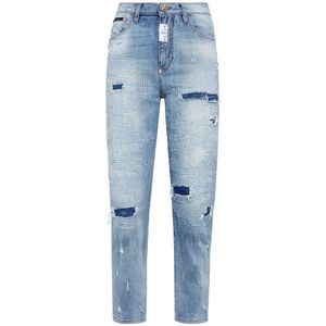 Philipp Plein, Dames, Jeans, Blauw, Maat: W25 Denim,