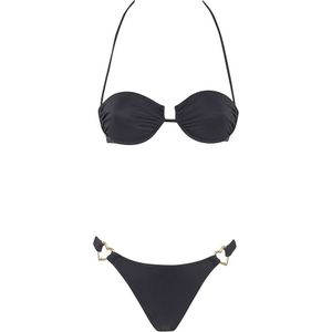 Rotate Birger Christensen, Dames, Badkleding, Zwart, Maat: L Leer,