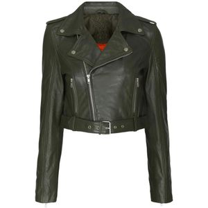 Notyz, Dames, Jassen, Groen, Maat: 2XL Leer,