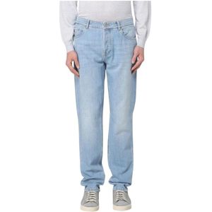 Brunello Cucinelli, Heren, Jeans, Blauw, Maat: 2XL Denim,
