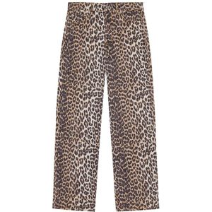 Ganni, Dames, Broeken, Bruin, Maat: W26 Denim,