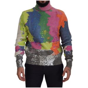 Dolce & Gabbana, Heren, Truien, Veelkleurig, Maat: S Wol,