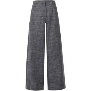 Alysi - Wijde Pijp Broek - Grijs - Driekwartbroeken