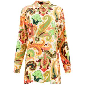Etro, Dames, Blouses & Shirts, Veelkleurig, Maat: XS Zijde,