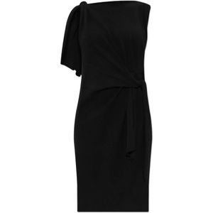 Moschino, Dames, Jurken, Zwart, Maat: 2XS Wol,