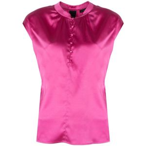 Pinko, Dames, Tops, Roze, Maat: XS Zijde,