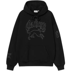 Carhartt Wip, Heren, Sweatshirts & Hoodies, Zwart, Maat: L Katoen,