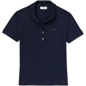 Lacoste, Dames, Tops, Blauw, Maat: XL Katoen,