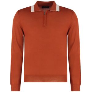 Moorer, Heren, Truien, Oranje, Maat: M Katoen,