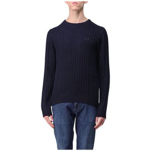 Sun68, Heren, Truien, Blauw, Maat: M Wol,