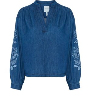 Part Two, Dames, Blouses & Shirts, Blauw, Maat: XS Denim,