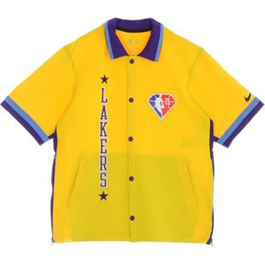 Nike, Heren, Overhemden, Geel, Maat: M Poliester,