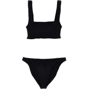 Hunza G, Dames, Badkleding, Zwart, Maat: ONE Size Tweed,