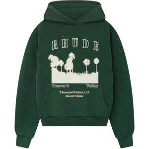 Rhude, Heren, Sweatshirts & Hoodies, Groen, Maat: M Katoen,