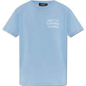 Dsquared2, Dames, Tops, Blauw, Maat: S Katoen,
