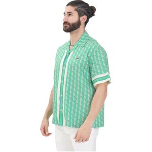 Lacoste, Heren, Overhemden, Groen, Maat: 3XL Katoen,