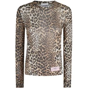 Ganni, Dames, Tops, Veelkleurig, Maat: M