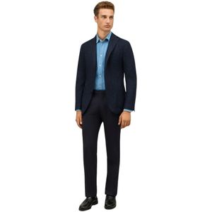 Boglioli, Heren, Jassen, Blauw, Maat: S Wol,