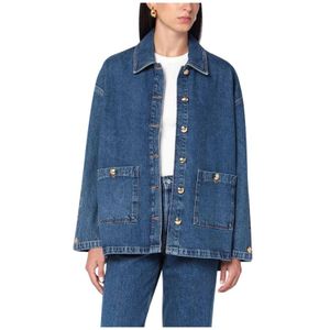 Anine Bing, Dames, Jassen, Blauw, Maat: M Denim,