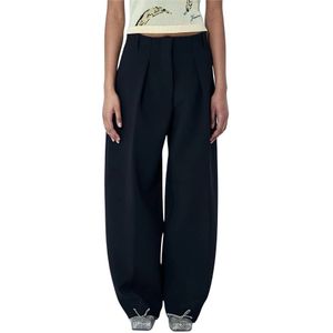 Jacquemus, Dames, Broeken, Zwart, Maat: 2XS Katoen,