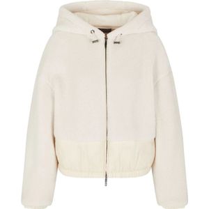 Emporio Armani, Dames, Jassen, Wit, Maat: XS Fleece,