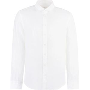 Bastoncino, Heren, Overhemden, Wit, Maat: 4XL Linnen,