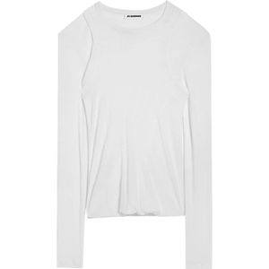 Jil Sander, Dames, Tops, Wit, Maat: S Katoen,