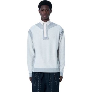 Maison Margiela, Heren, Sweatshirts & Hoodies, Wit, Maat: L Katoen,