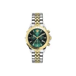 Versace Heren Chronograaf Signature Horloge Groen , Yellow , Heren , Maat: ONE Size