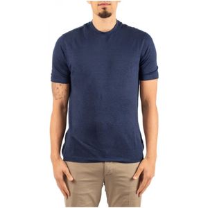 Filippo De Laurentiis, Heren, Tops, Blauw, Maat: XL Katoen,