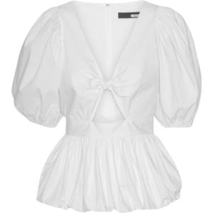 Rotate Birger Christensen, Dames, Blouses & Shirts, Wit, Maat: S Katoen,